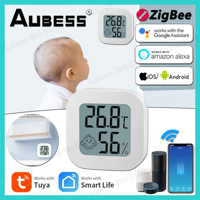 Умный термометр Tuya ZigBee, цифровой измеритель влажности и температуры с ЖК-экраном, с дистанционным управлением
Умный термометр Tuya ZigBee, цифровой измеритель влажности и температуры с ЖК-экраном, с дистанционным управлением