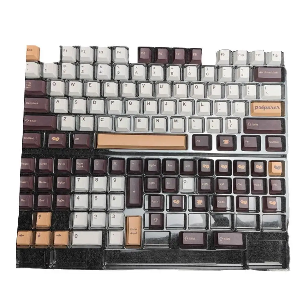 129Keys/set GMK Cafe Keycaps PBT Dye Sublimation Keycap for CHERRY Profile Key Caps for MX switches
129Keys/set GMK Cafe Keycaps PBT Dye Sublimation Keycap for CHERRY Profile Key Caps for MX switches