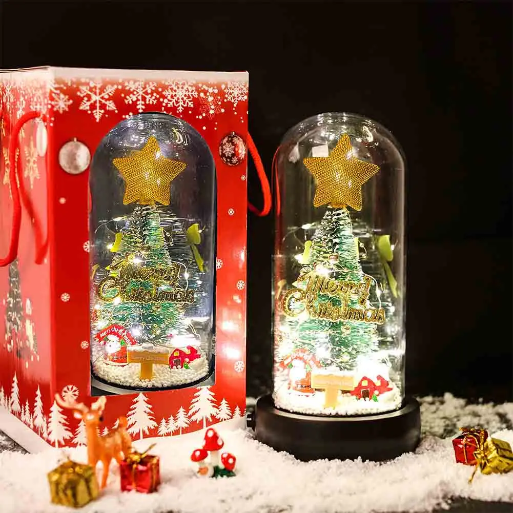 LED Christmas Tree In Glass Dome Santa Claus Xmas Tree Desktop Decorations With LED String Light Xmas Gift For Kids Girls Boys
LED Christmas Tree In Glass Dome Santa Claus Xmas Tree Desktop Decorations With LED String Light Xmas Gift For Kids Girls Boys