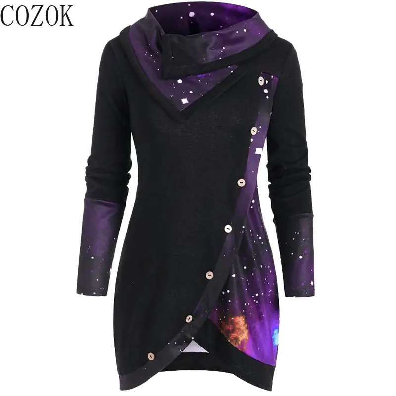 Popular Digital Printing Contrast Color Lapels Long Sleeve Decorative Buckle Women's Spinning Cotton Long Sleeve T-shirt
Popular Digital Printing Contrast Color Lapels Long Sleeve Decorative Buckle Women's Spinning Cotton Long Sleeve T-shirt