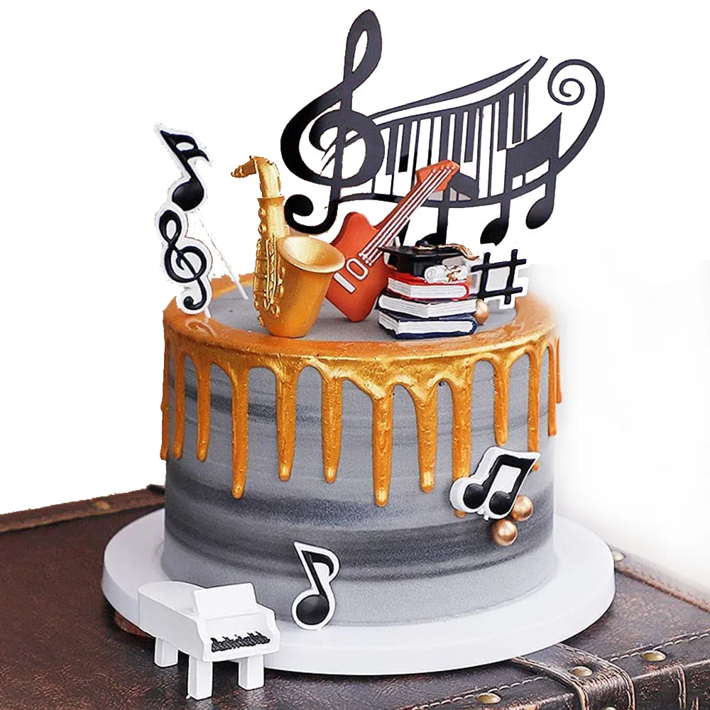 Happy Music Notes Cake Topper Rock Star Cupcake Topper Music Notes Cupcake Toppers Guitar Cake Toppers for Musician Party Baby
Happy Music Notes Cake Topper Rock Star Cupcake Topper Music Notes Cupcake Toppers Guitar Cake Toppers for Musician Party Baby