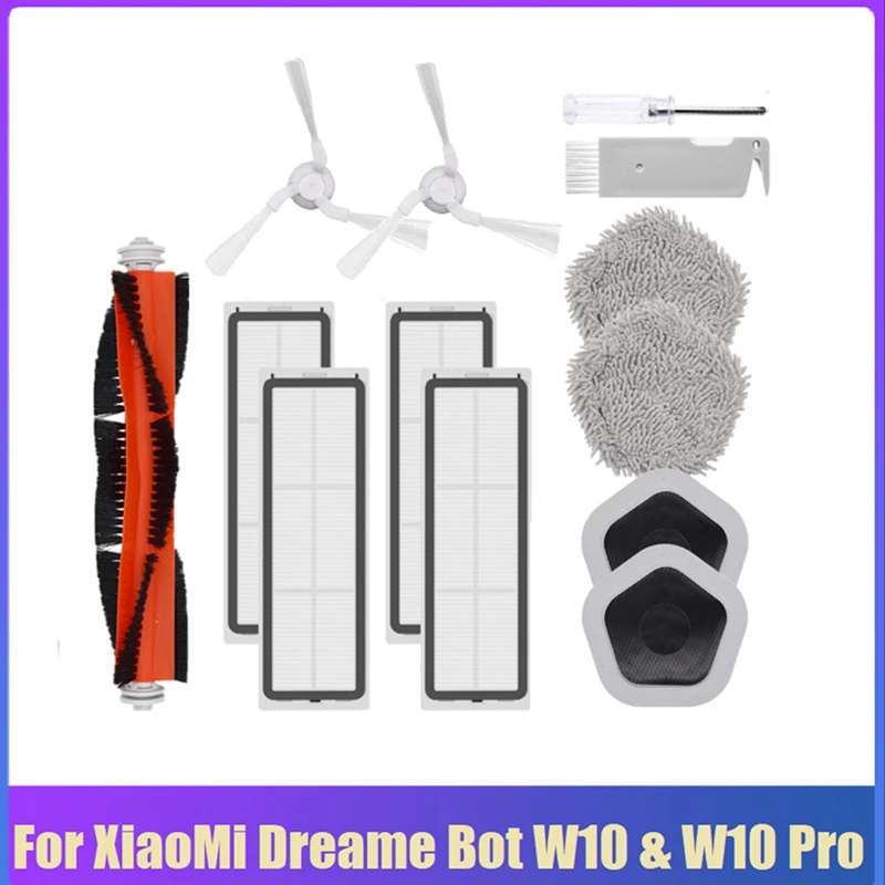 13Pcs HEPA Filter Main Side Brush Mop Cloth And Mop Holder For Xiaomi Dreame Bot W10&W10 Pro Robot Vacuum Cleaner Kit B
13Pcs HEPA Filter Main Side Brush Mop Cloth And Mop Holder For Xiaomi Dreame Bot W10&W10 Pro Robot Vacuum Cleaner Kit B