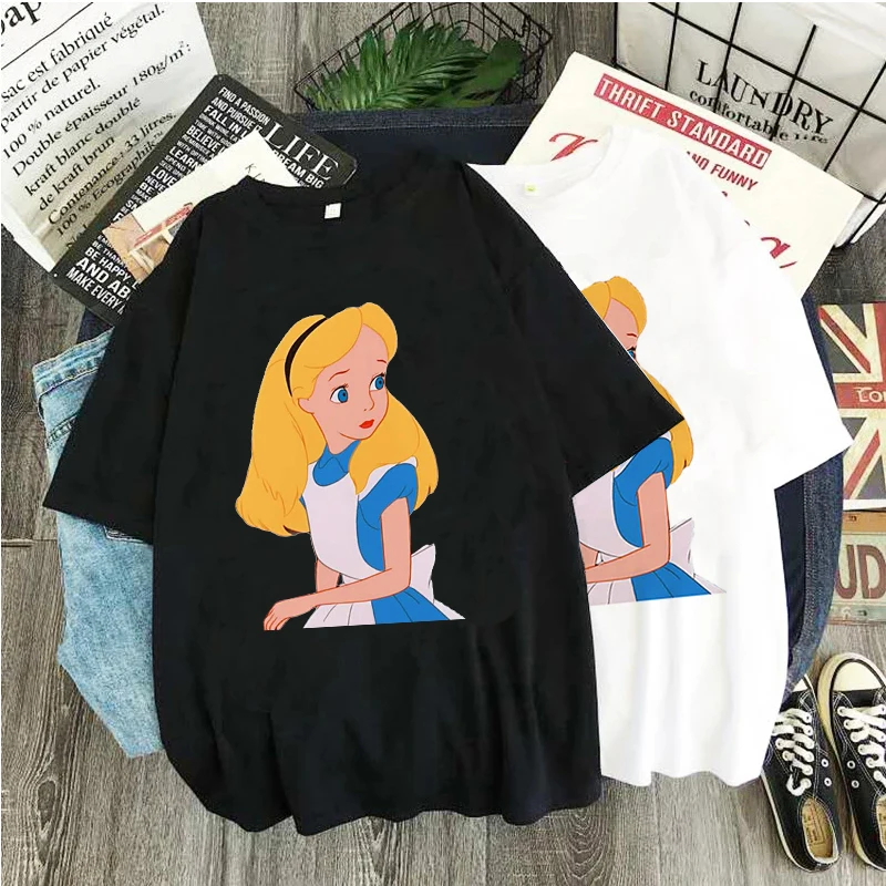 Disney Alice In Wonderland T-Shirt Fashion Cartoon Printing Women Female Clothing Cotton Tops Blouses Manga Clothes Casual Y2k
Disney Alice In Wonderland T-Shirt Fashion Cartoon Printing Women Female Clothing Cotton Tops Blouses Manga Clothes Casual Y2k