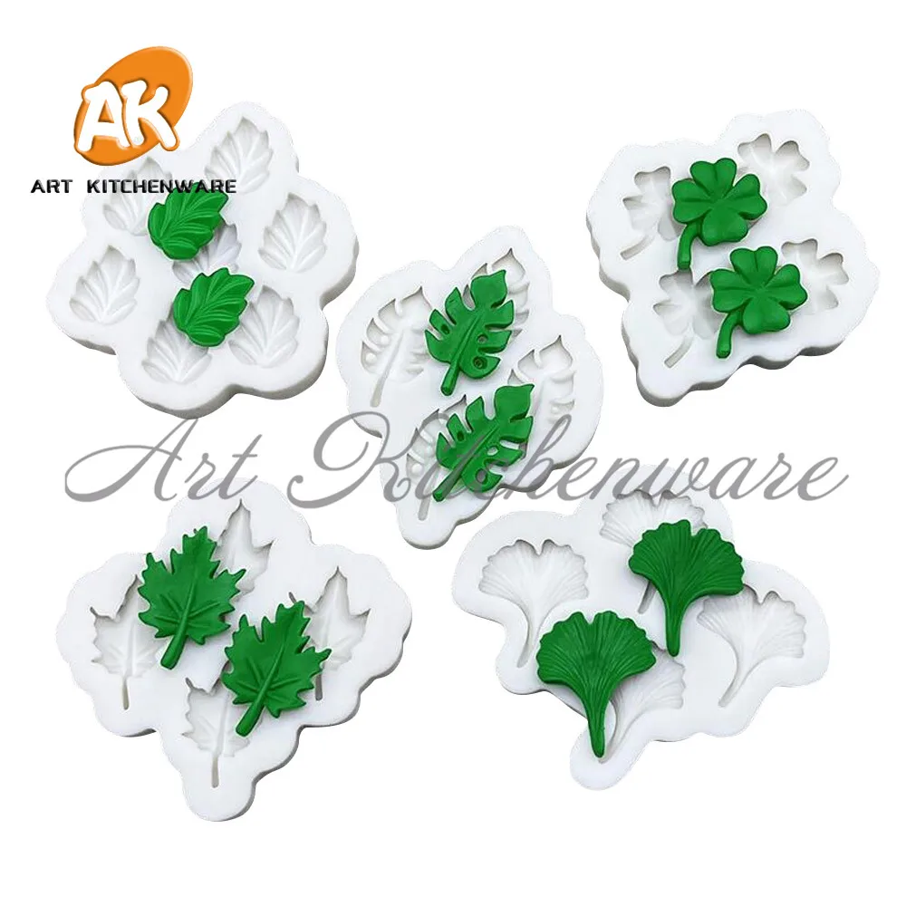 3D Various leaf Shapes Four-Leaf Clover Silicone Fondant Mold Cake Decorating Silicone Soap Moulds Cupcake Decorations
3D Various leaf Shapes Four-Leaf Clover Silicone Fondant Mold Cake Decorating Silicone Soap Moulds Cupcake Decorations