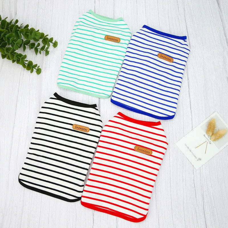 Strips Dog Tshirt Pet Clothes Summer Pullover Dog Hoodies Sweatshirt For Small Dogs Chiwawa Puppy Cat Sleeveless Vests Shirt XXL
Strips Dog Tshirt Pet Clothes Summer Pullover Dog Hoodies Sweatshirt For Small Dogs Chiwawa Puppy Cat Sleeveless Vests Shirt XXL