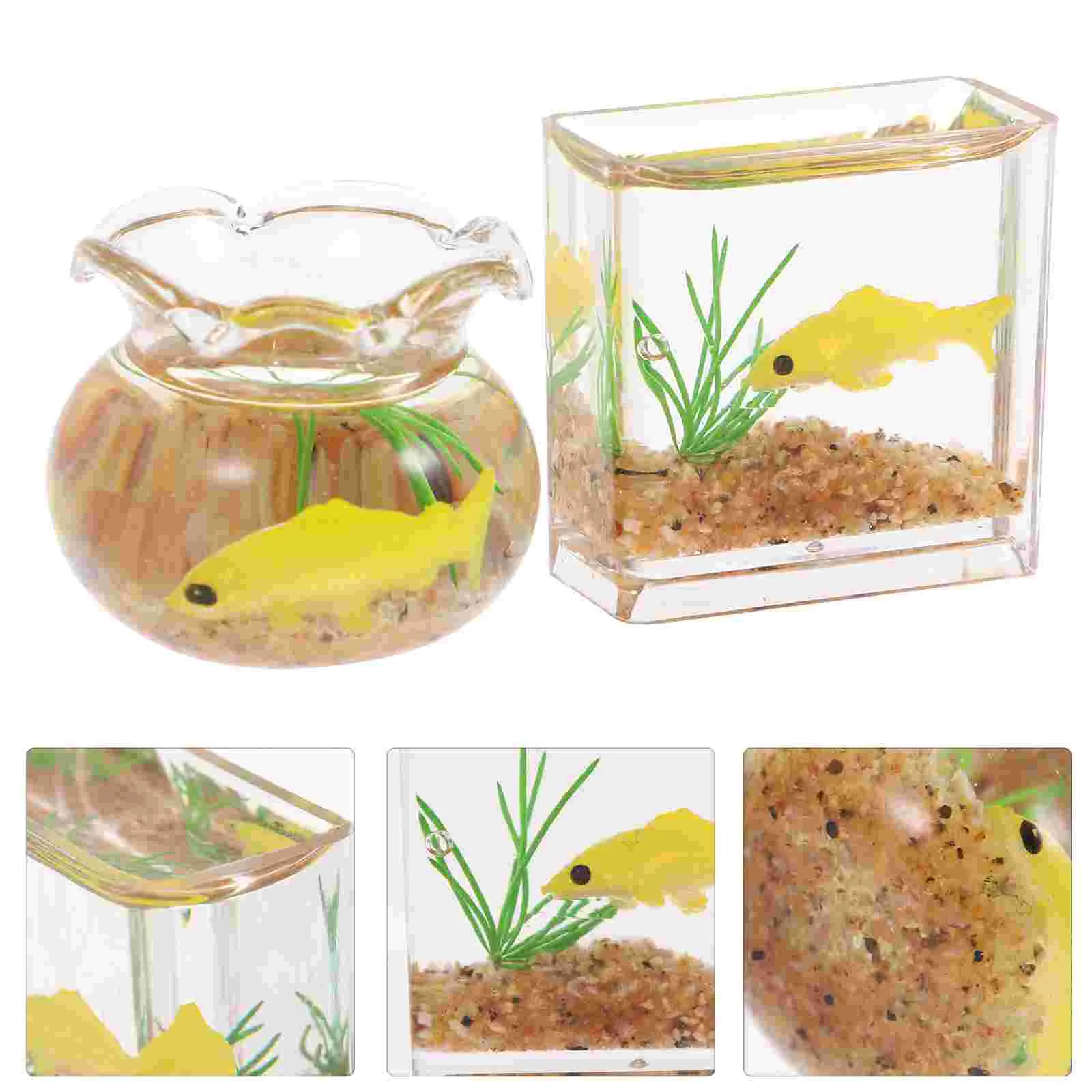 Mini Fish Tank Decor Dollhouse Tank Miniature Bowl Mini Goldfish Aquarium Bowls House Decor Accessories Furniture Decorations
Mini Fish Tank Decor Dollhouse Tank Miniature Bowl Mini Goldfish Aquarium Bowls House Decor Accessories Furniture Decorations
