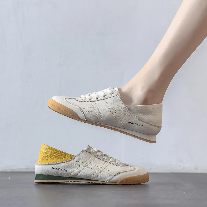 NALISHA women Natural Genuine Leather white Casual flat shoes Female Flats Soft Sole Sneakers Ladies slipper for spring summer
NALISHA women Natural Genuine Leather white Casual flat shoes Female Flats Soft Sole Sneakers Ladies slipper for spring summer