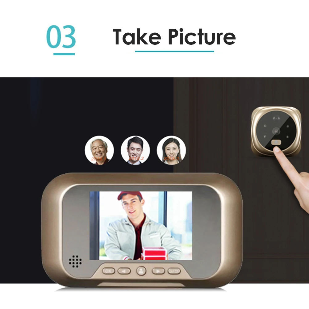 Video Peephole Doorbell Camera Electronic Night View Home Screen Digital Display Door Peephole Camera Viewer
Video Peephole Doorbell Camera Electronic Night View Home Screen Digital Display Door Peephole Camera Viewer