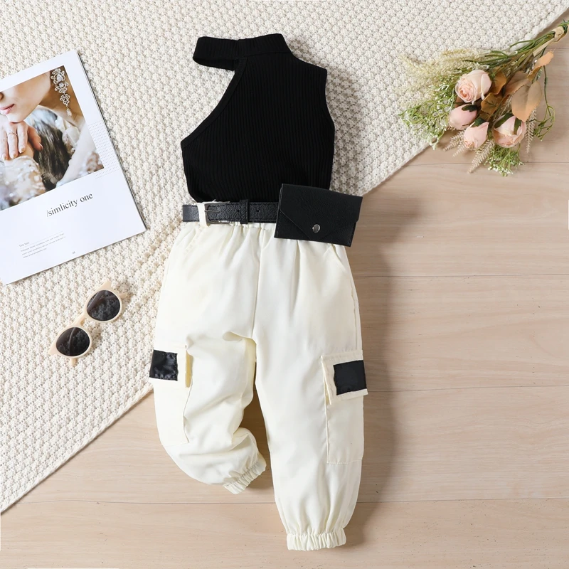 Listenwind 1-5Y Kids Girls Pants Set, Sleeveless Vest with Cargo Pants Belt Fanny Pack Summer Casual Outfit
Listenwind 1-5Y Kids Girls Pants Set, Sleeveless Vest with Cargo Pants Belt Fanny Pack Summer Casual Outfit