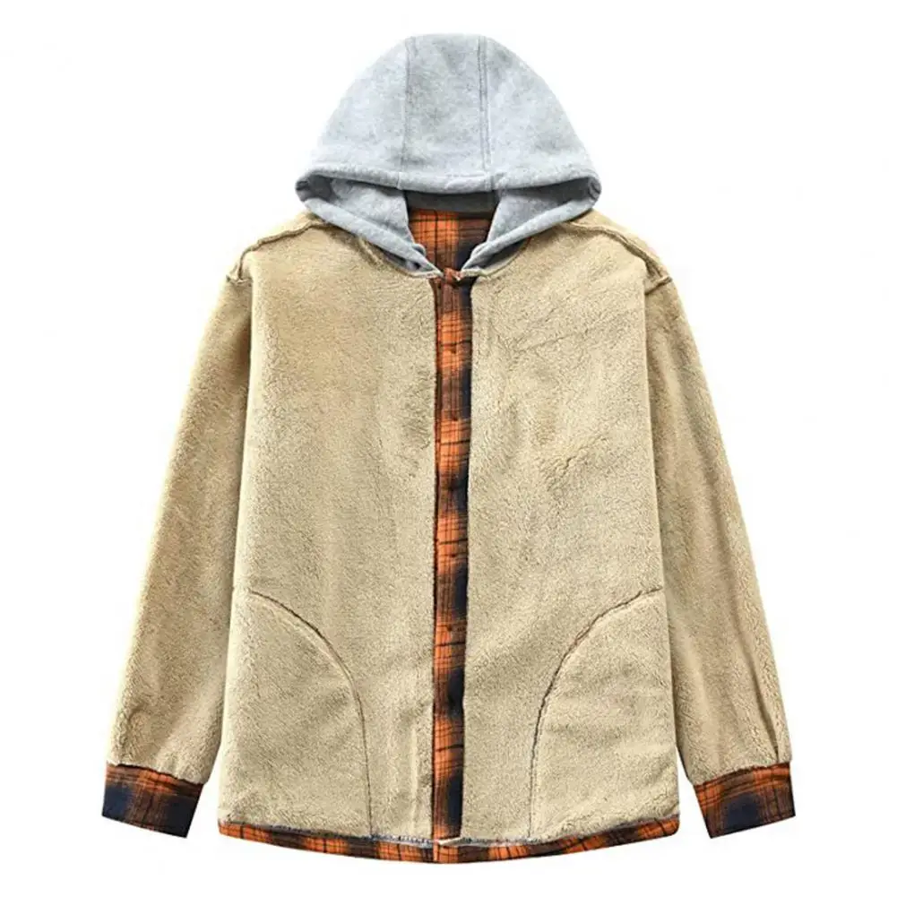 Утепленная верхняя одежда, Стильное мужское пальто в клетку с флисовой подкладкой, кардиган с капюшоном и кулиской, свободная верхняя одежда с длинным рукавом
Утепленная верхняя одежда, Стильное мужское пальто в клетку с флисовой подкладкой, кардиган с капюшоном и кулиской, свободная верхняя одежда с длинным рукавом