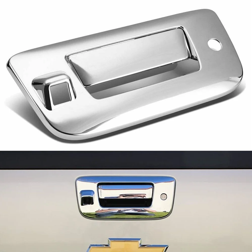 Fit 2007-2013 GMC Sierra Chevy Silverado Chrome Tailgate Handle Cover W/ Camera 
Fit 2007-2013 GMC Sierra Chevy Silverado Chrome Tailgate Handle Cover W/ Camera