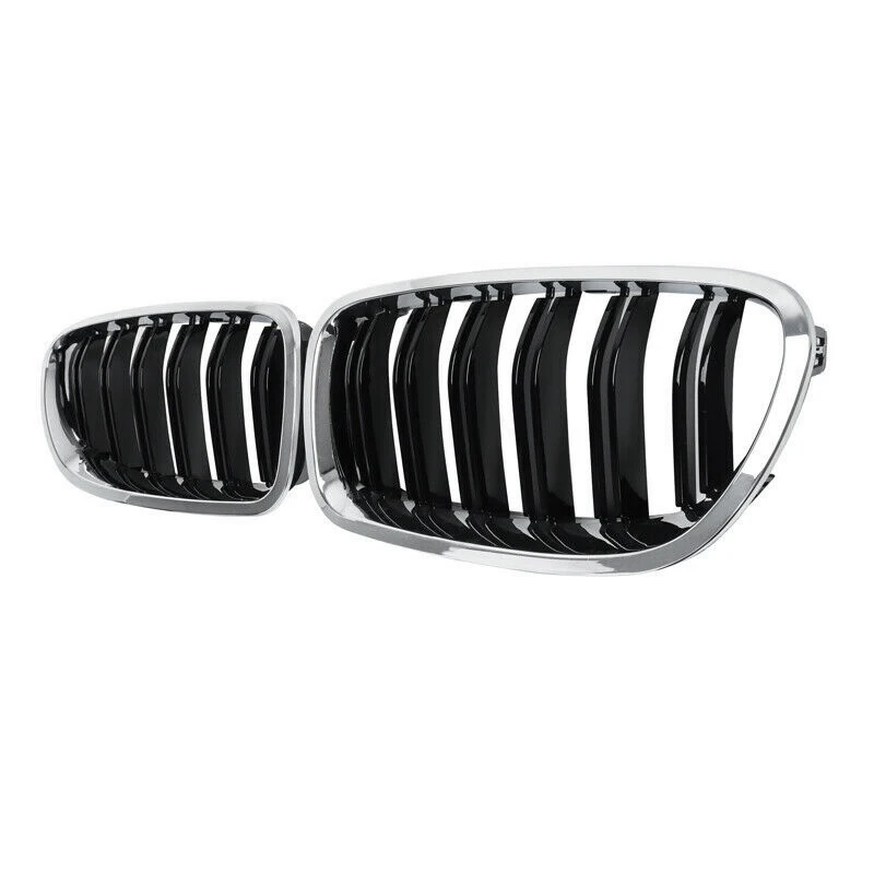 Car Chrome+Glossy Black Dual Slats Front Kidney Grille Grill For-BMW F10/ F11 M5 535I 550I 528I 4-Door 2010-2017
Car Chrome+Glossy Black Dual Slats Front Kidney Grille Grill For-BMW F10/ F11 M5 535I 550I 528I 4-Door 2010-2017