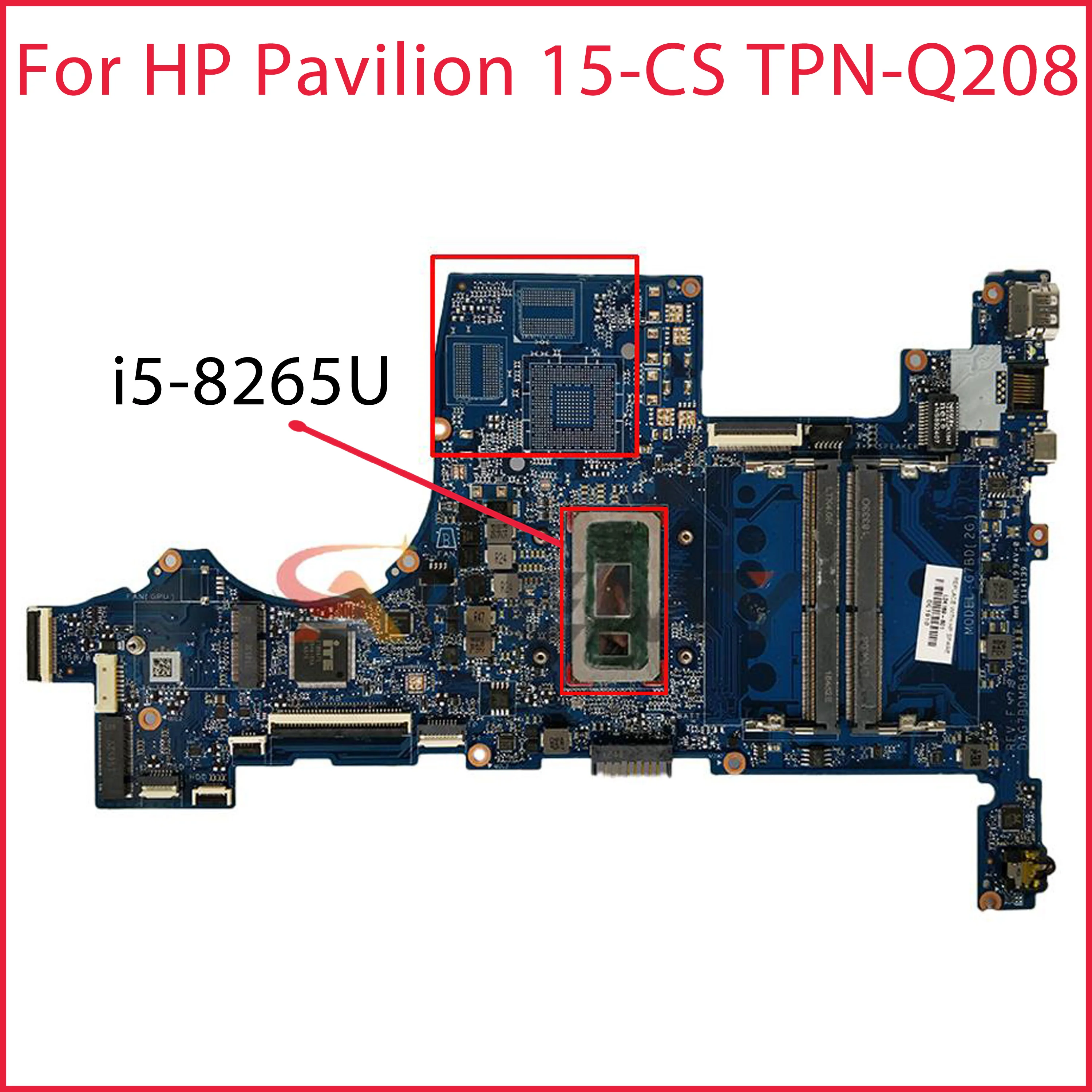 Оригинальная материнская плата L34169-601 DAG7BDMB8F0 для HP Pavilion 15-CS 15T-CS200, материнская плата для ноутбука с процессором i5-8265U
Оригинальная материнская плата L34169-601 DAG7BDMB8F0 для HP Pavilion 15-CS 15T-CS200, материнская плата для ноутбука с процессором i5-8265U