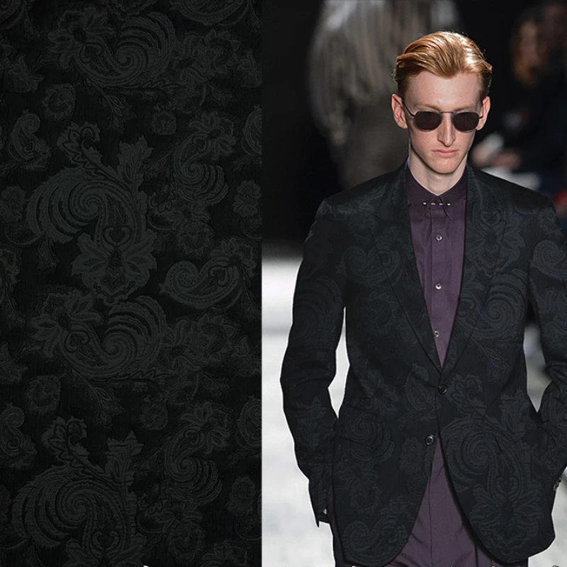 Black Dark Pattern Brocade Jacquard Fabric for Suit Fashion Women Dress Men Coat Jacket Flower Print Fabrics Per Meter
Black Dark Pattern Brocade Jacquard Fabric for Suit Fashion Women Dress Men Coat Jacket Flower Print Fabrics Per Meter