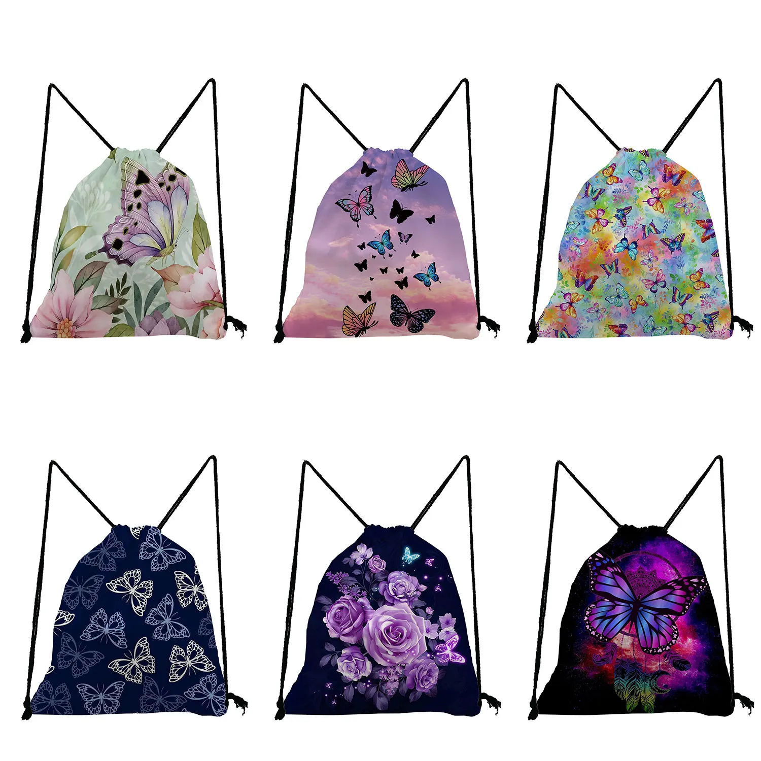 Ladies Fashion Print Design Backpack Colorful Butterfly Floral Pattern Softback Bag Portable Women Beach Travel Drawstring Bags
Ladies Fashion Print Design Backpack Colorful Butterfly Floral Pattern Softback Bag Portable Women Beach Travel Drawstring Bags