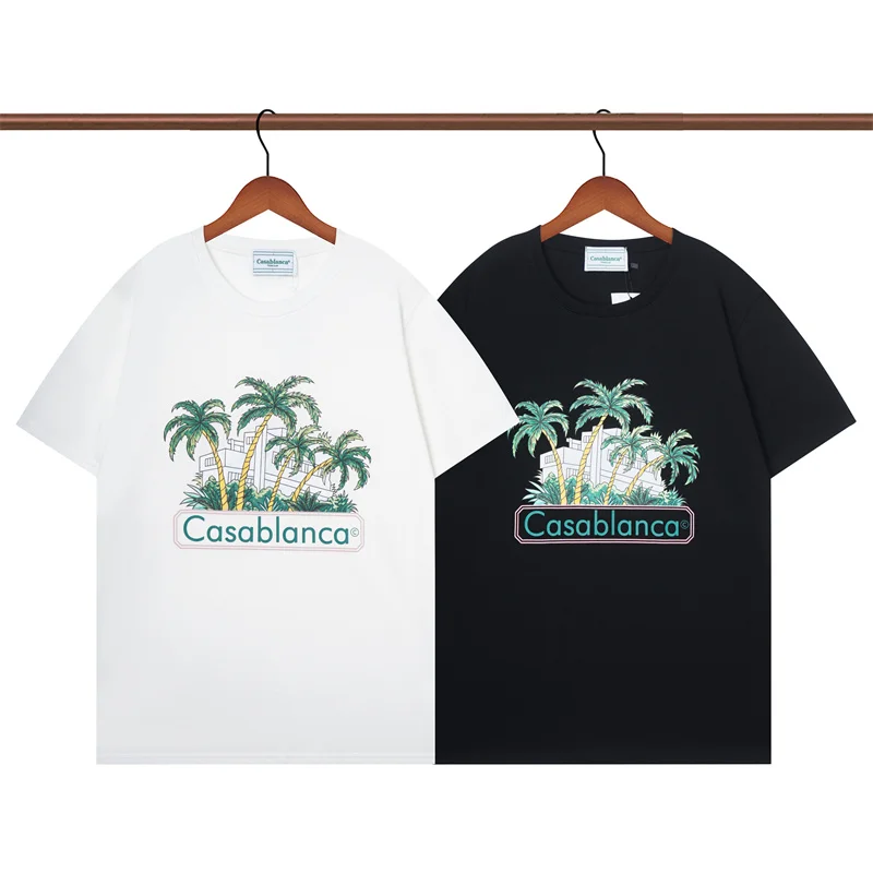 New Summer Cotton Printing Coconut Tree Head Sculpture Round Neck Logo 3XL Women's T-Shi CASABLANCA Men And Women T Shirt 
New Summer Cotton Printing Coconut Tree Head Sculpture Round Neck Logo 3XL Women's T-Shi CASABLANCA Men And Women T Shirt