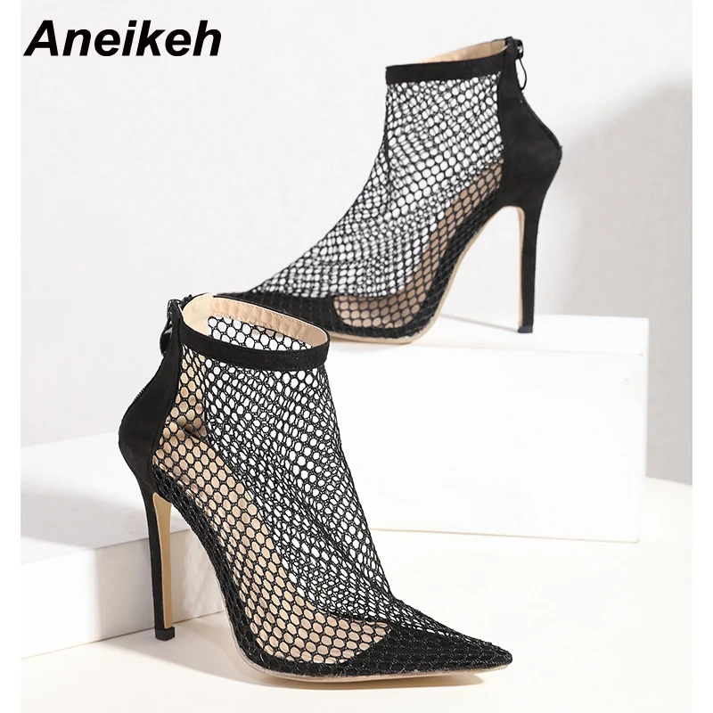 Aneikeh Mesh Hollow Sexy High-heeled ANKLE Chelsea Boots Pointed Toe Thin Heel Office Lady Party Dress Shoes 42 2023 New Spring
Aneikeh Mesh Hollow Sexy High-heeled ANKLE Chelsea Boots Pointed Toe Thin Heel Office Lady Party Dress Shoes 42 2023 New Spring
