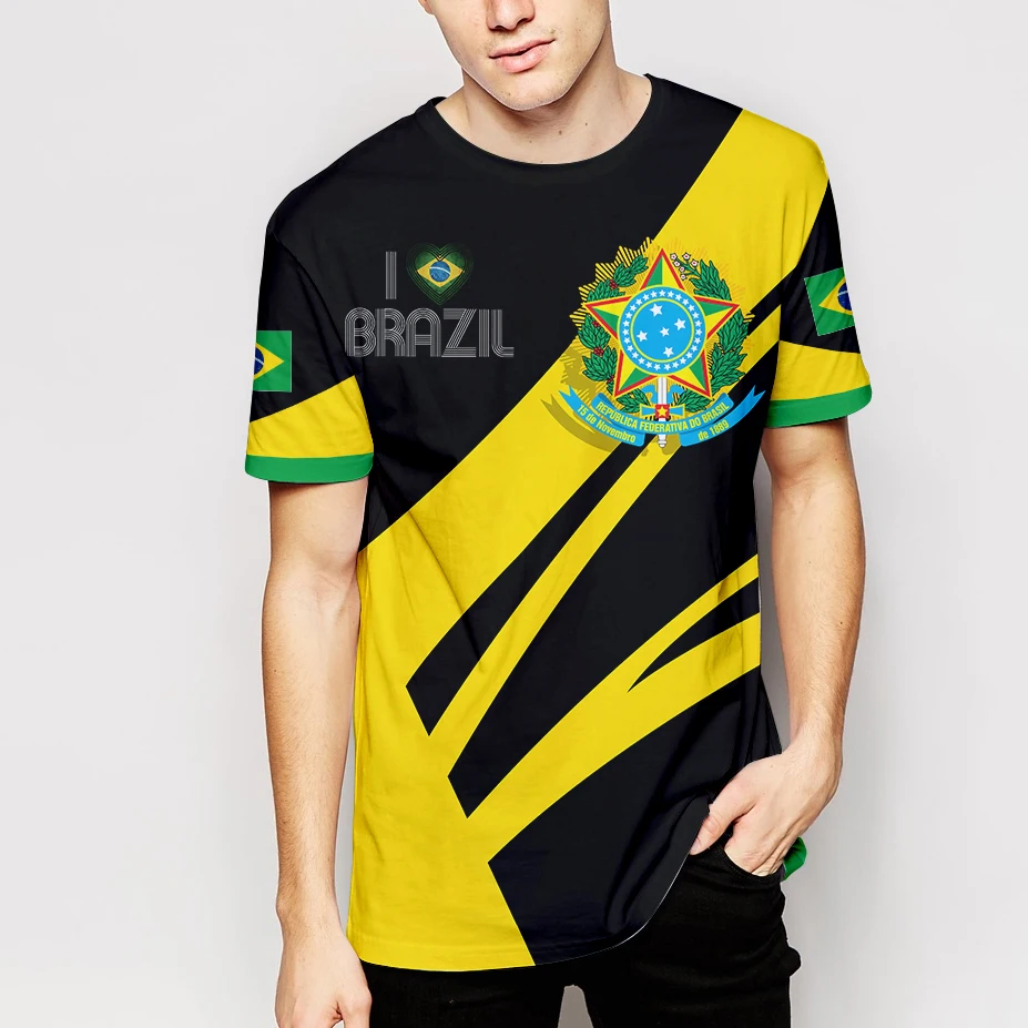 Brazil Flag T-shirt 3D Print Brazil Football Short Sleeve For Oversized Tee Shirt Breathable Mesh Top Fashion New Streetwear
Brazil Flag T-shirt 3D Print Brazil Football Short Sleeve For Oversized Tee Shirt Breathable Mesh Top Fashion New Streetwear