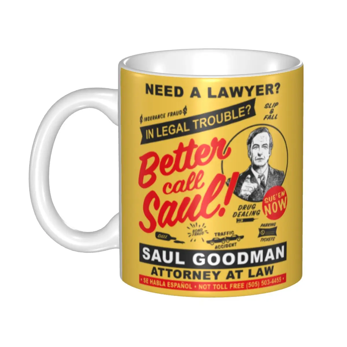 Customized Better Call Saul Mug DIY Need A Lawyer Then Call Saul Dks Ceramic Milk Tea Coffee Cup
Customized Better Call Saul Mug DIY Need A Lawyer Then Call Saul Dks Ceramic Milk Tea Coffee Cup