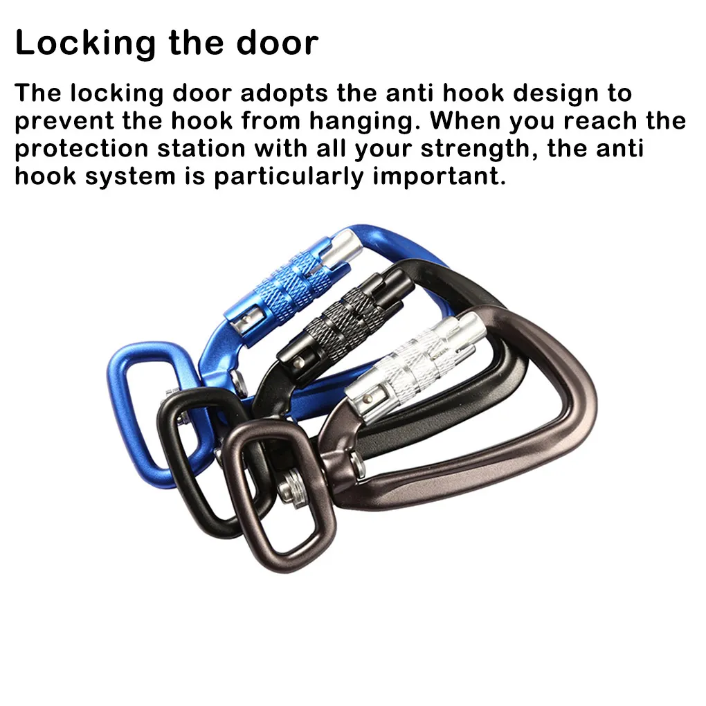 

Swivel Carabiner Hook Strap Buckles Keychain Heavy Duty Dog Leash Clip Snap Hammock Clips Hooks Bag Parts Accessories Blue