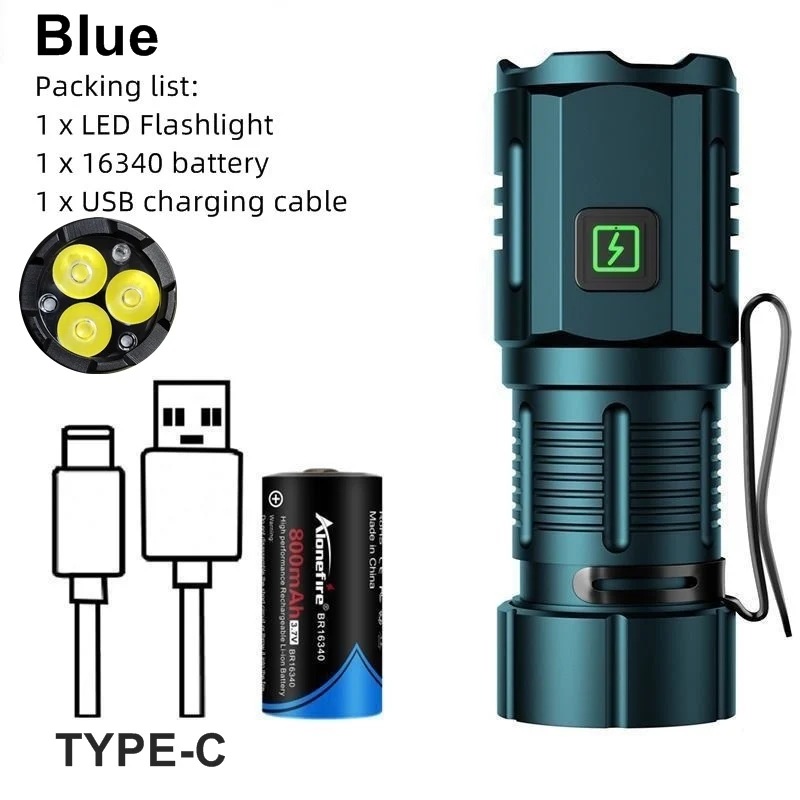 AloneFire X63 Фонарик USB-заряжаемый 3 LED Черный
AloneFire X63 Фонарик USB-заряжаемый 3 LED Черный