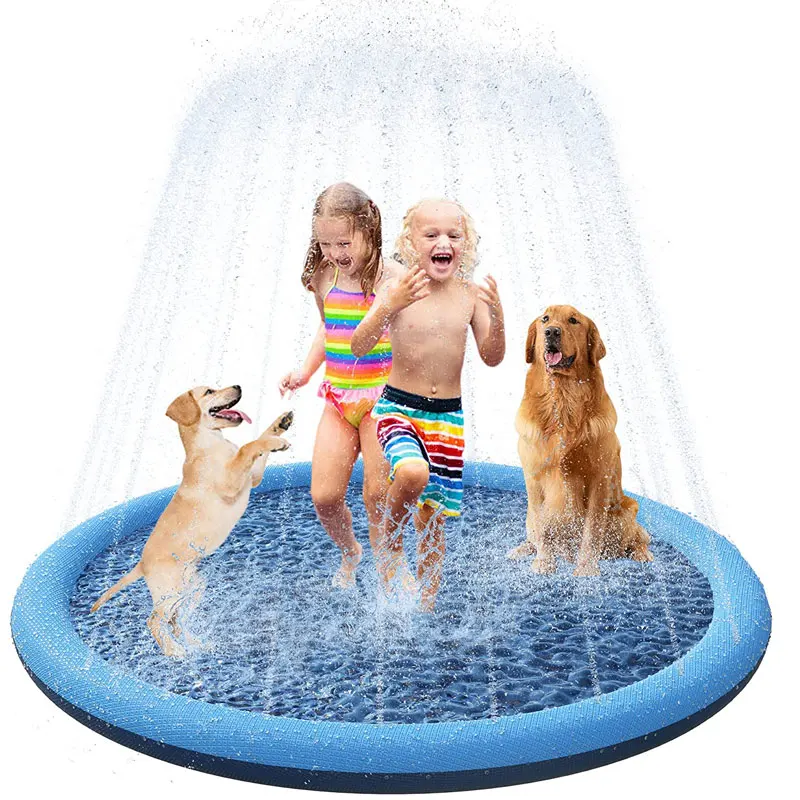 170*170cm Pet Sprinkler Pad Play Cooling Mat Swimming Pool Inflatable Water Spray Pad Mat Tub Summer Cool Dog Bathtub for Dogs
170*170cm Pet Sprinkler Pad Play Cooling Mat Swimming Pool Inflatable Water Spray Pad Mat Tub Summer Cool Dog Bathtub for Dogs