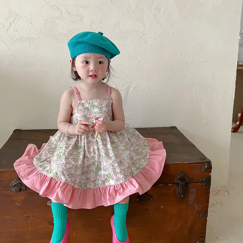 Girls Dress Baby Cute Suspender Dresses Summer New Floral Princess Dress Korean Style Children Clothing
Girls Dress Baby Cute Suspender Dresses Summer New Floral Princess Dress Korean Style Children Clothing