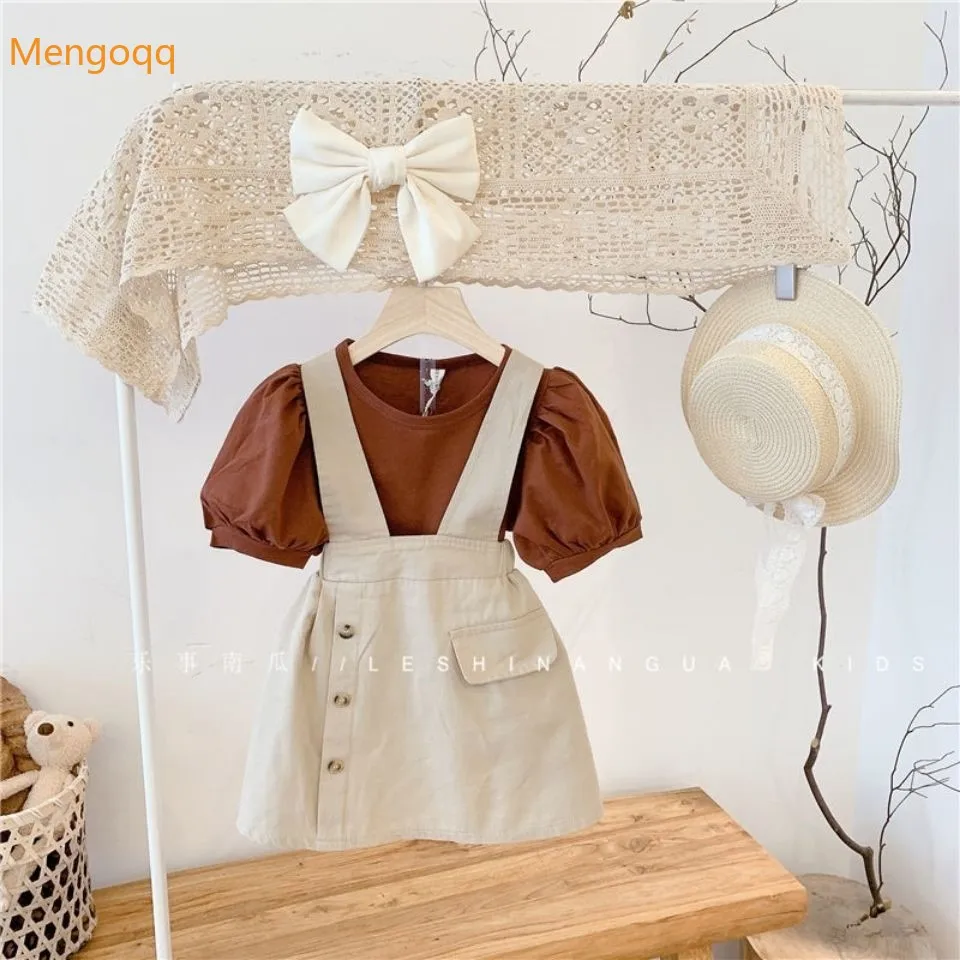 2pcs Children Girl Cotton Outfit Suit 1-9Y Summer Fall Toddler Girls Kids Clothes Set Tops Short Sleeve Shirt Strap Dress
2pcs Children Girl Cotton Outfit Suit 1-9Y Summer Fall Toddler Girls Kids Clothes Set Tops Short Sleeve Shirt Strap Dress
