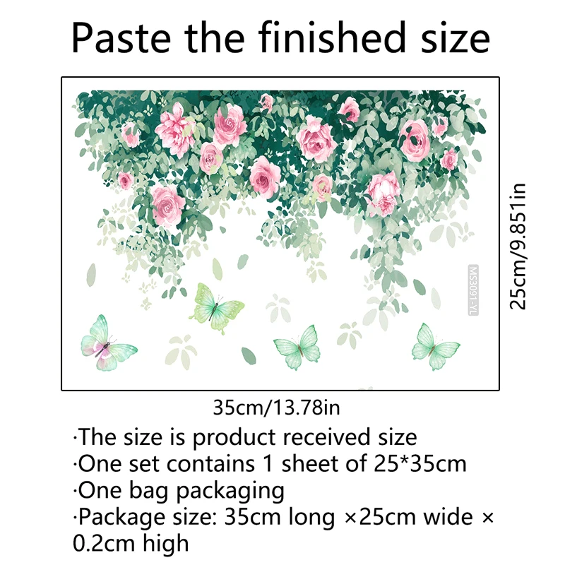 30*25cm Plant Flower Leaf Wall Sticker Creative Toilet Decorative Restaurant Bathroom Commercial Self-adhesive Wall Sticker
30*25cm Plant Flower Leaf Wall Sticker Creative Toilet Decorative Restaurant Bathroom Commercial Self-adhesive Wall Sticker