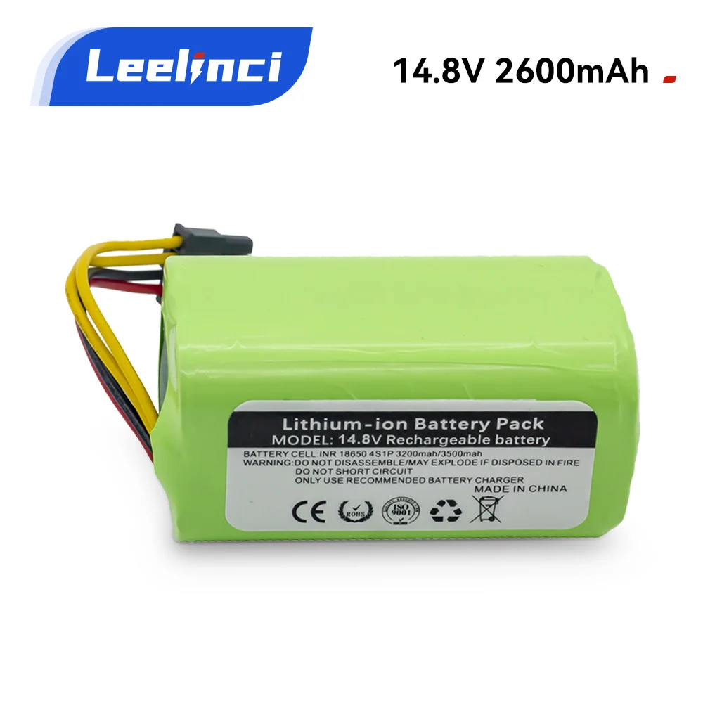 Leelinci 14.8V 2600mAh Rechargeable Lithium Battery For Proscenic P2H8 760 780T 790T VR1717 Robot Vacuum Cleaner 18650 Battery
Leelinci 14.8V 2600mAh Rechargeable Lithium Battery For Proscenic P2H8 760 780T 790T VR1717 Robot Vacuum Cleaner 18650 Battery