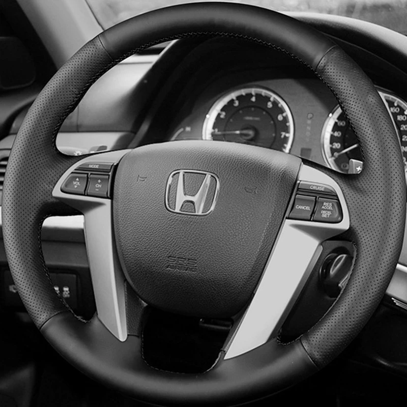 Черный кожаный чехол на рулевое колесо автомобиля из микрофибры для Honda Crosstour 2012 Pilot Odyssey Accord 8 2008-2015 Автомобильные аксессуары
Черный кожаный чехол на рулевое колесо автомобиля из микрофибры для Honda Crosstour 2012 Pilot Odyssey Accord 8 2008-2015 Автомобильные аксессуары