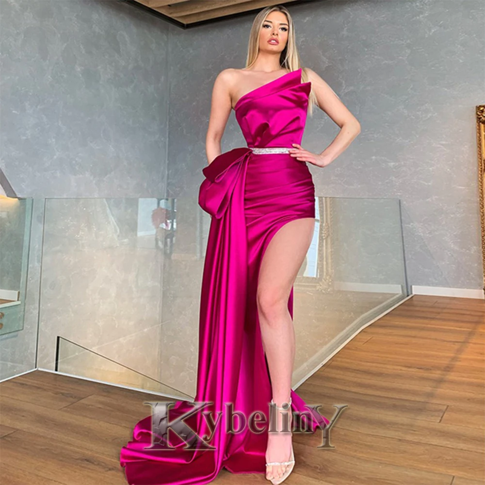 Kybeliny Colorful Evening Dresses Mermaid High Slit For Women Satin Belt Formal Prom Gowns Vestido De Fiesta Custom Tailor
Kybeliny Colorful Evening Dresses Mermaid High Slit For Women Satin Belt Formal Prom Gowns Vestido De Fiesta Custom Tailor