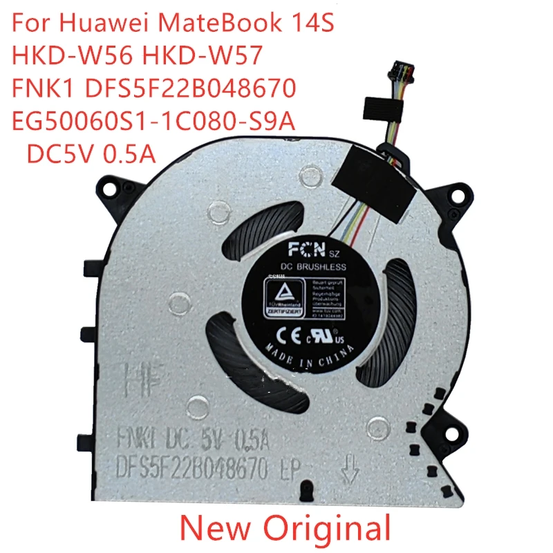 Новый оригинальный вентилятор охлаждения ЦП для ноутбука Huawei MateBook 14S HKD-W56 FNK1 DFS5F22B048670 HKD-W57 DC5V 0.5A
Новый оригинальный вентилятор охлаждения ЦП для ноутбука Huawei MateBook 14S HKD-W56 FNK1 DFS5F22B048670 HKD-W57 DC5V 0.5A