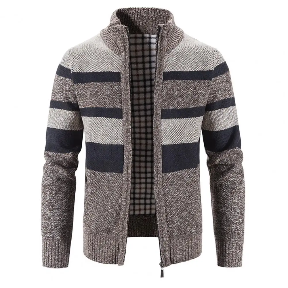 Men Cardigan Sweater Zipper Closure Long Sleeve Sweater Coat Autumn Winter Patchwork Pockets Stand Collar Sweater Coat Knitwear
Men Cardigan Sweater Zipper Closure Long Sleeve Sweater Coat Autumn Winter Patchwork Pockets Stand Collar Sweater Coat Knitwear