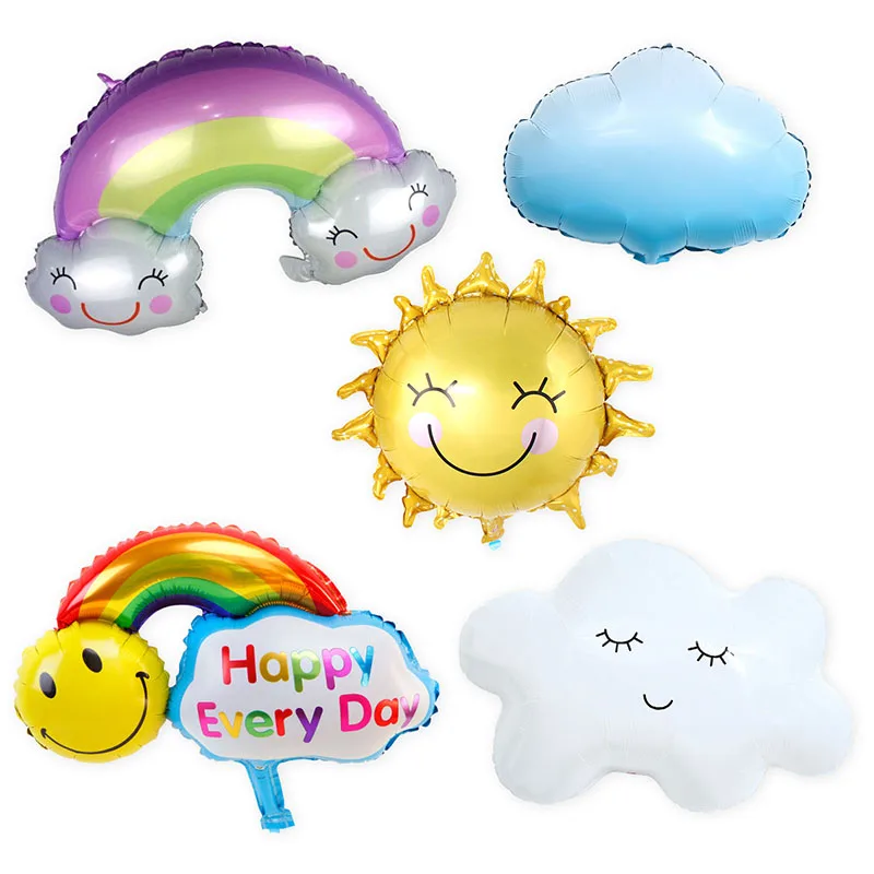 5Pcs Rainbow Aluminum Foil Balloon Sun Flower Cloud Birthday Decoration Balloons Baby Shower Party Scene Arrangement Decoration
5Pcs Rainbow Aluminum Foil Balloon Sun Flower Cloud Birthday Decoration Balloons Baby Shower Party Scene Arrangement Decoration