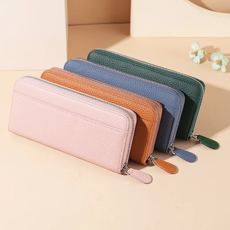 Real Cow Leather Women Long Multi-Card High quality Large-Capacity Wallet Handbags Clutch Purse Black Pink
Real Cow Leather Women Long Multi-Card High quality Large-Capacity Wallet Handbags Clutch Purse Black Pink