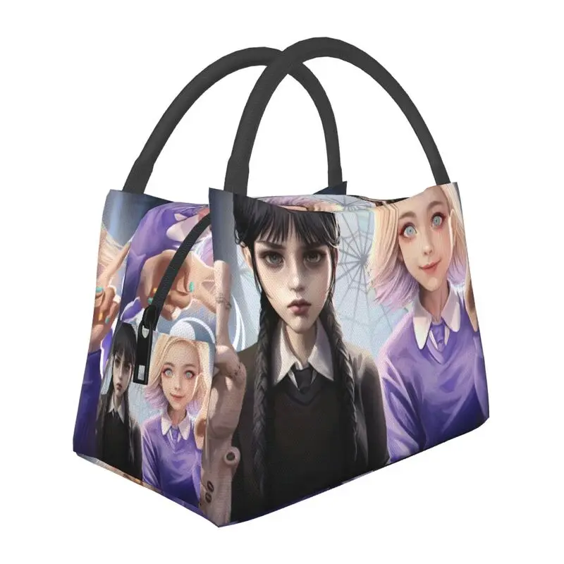 Custom Wednesday Addams And Enid Sinclair Lunch Bags Men Women Thermal Cooler Insulated Lunch Boxes for Work Pinic or Travel
Custom Wednesday Addams And Enid Sinclair Lunch Bags Men Women Thermal Cooler Insulated Lunch Boxes for Work Pinic or Travel