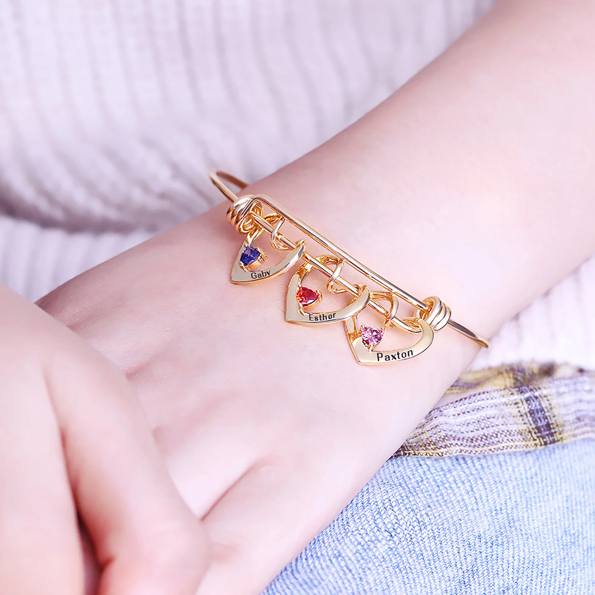 Personalized Women Heart Pendant Cuff Bracelets Custom Name Birthstone Bracelet Adjustable Open Bangle Jewelry New Birthday Gift
Personalized Women Heart Pendant Cuff Bracelets Custom Name Birthstone Bracelet Adjustable Open Bangle Jewelry New Birthday Gift