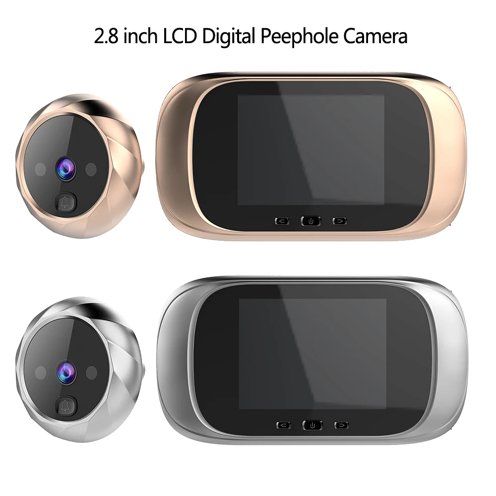 2.8 inch LCD Color Screen Digital Doorbell 90 Degree Door Eye Doorbell Electronic Peephole Door Camera Viewer Outdoor Door Bell
2.8 inch LCD Color Screen Digital Doorbell 90 Degree Door Eye Doorbell Electronic Peephole Door Camera Viewer Outdoor Door Bell