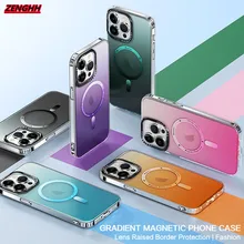 Translucent Gradient Matte for Magsafe Magnetic Wireless Charge Case for IPhone 14 13 12 11 Pro Max 13 12Mini Hard Acrylic Cover