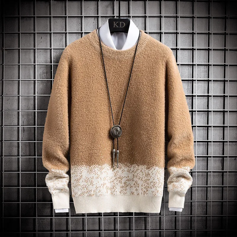 2022 New Men's Sweaters Autumn and Winter Wear Korean Fashion Warm Fit Knitted Sweater Men Pullovers Patchwork Trendy Fleece
2022 New Men's Sweaters Autumn and Winter Wear Korean Fashion Warm Fit Knitted Sweater Men Pullovers Patchwork Trendy Fleece