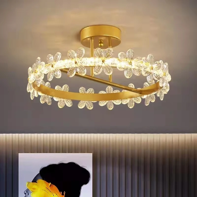 Modern Simple Iron Gold Paint Round LED Dimming Light Chandelier Luxury Crystal Flower Butterfly Deco Bedroom Livingroom Fixture
Modern Simple Iron Gold Paint Round LED Dimming Light Chandelier Luxury Crystal Flower Butterfly Deco Bedroom Livingroom Fixture