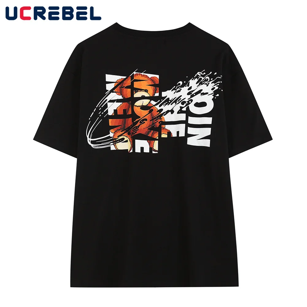 Little Bear Print Short Sleeve T-shirt Mens Summer Round Neck Cotton Tee High Street Shoulder Drop Loose Half-Sleeve Top Men
Little Bear Print Short Sleeve T-shirt Mens Summer Round Neck Cotton Tee High Street Shoulder Drop Loose Half-Sleeve Top Men