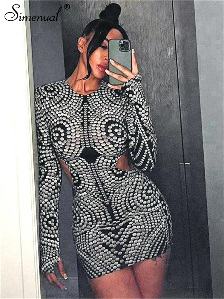 Simenual 90s Fashion Polka Dot Long Sleeve Mini Dress Women Autumn O-Neck Hollow Out Prom Dresses Cyber Y2K Clubwear Sexy Cloths
Simenual 90s Fashion Polka Dot Long Sleeve Mini Dress Women Autumn O-Neck Hollow Out Prom Dresses Cyber Y2K Clubwear Sexy Cloths