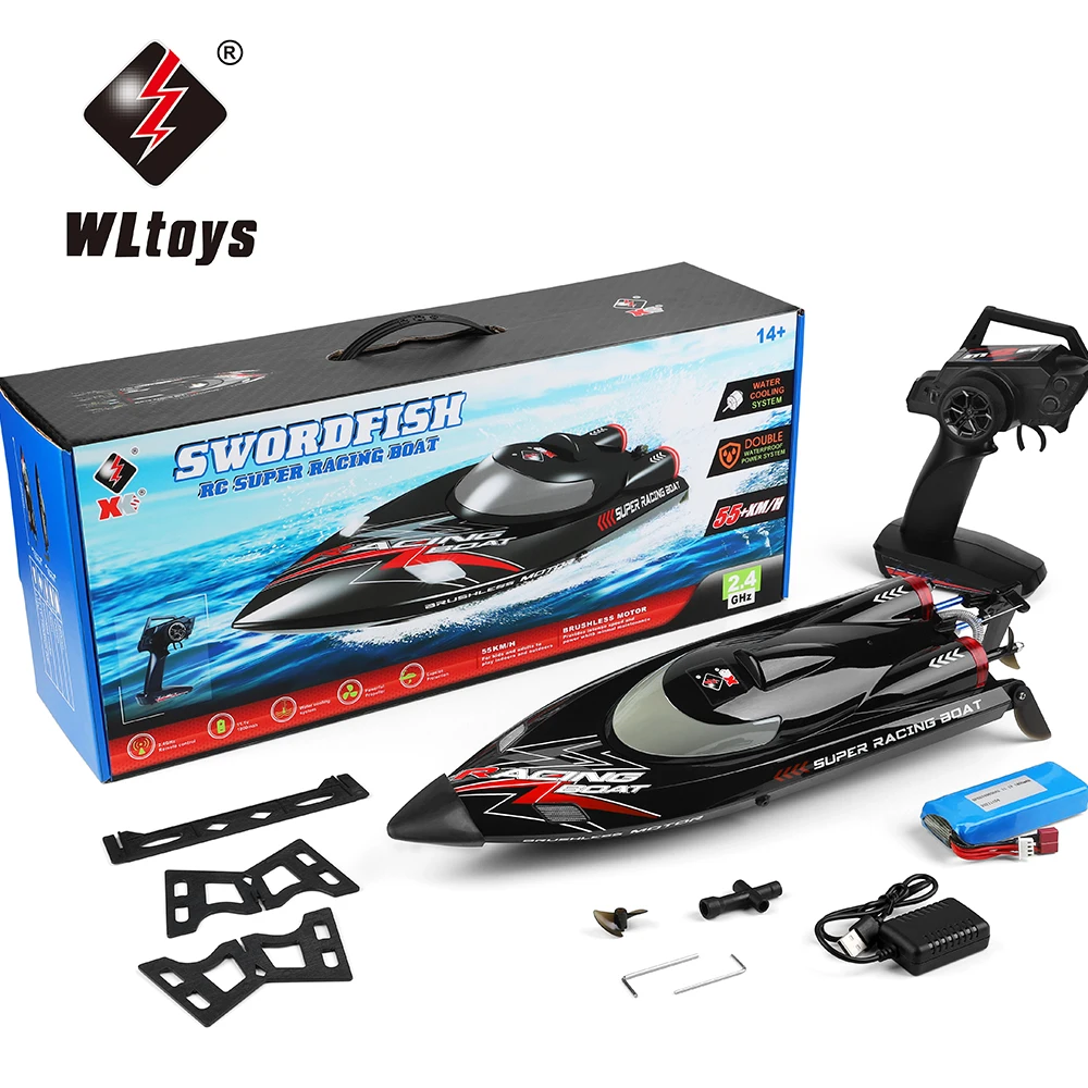 Wltoys XK WL916 RC Boat 2.4G Brushless Motor Boat Fast 60km/h High Speed Vehicles w/ LED Light Water Cooling System VS FT012 
Wltoys XK WL916 RC Boat 2.4G Brushless Motor Boat Fast 60km/h High Speed Vehicles w/ LED Light Water Cooling System VS FT012