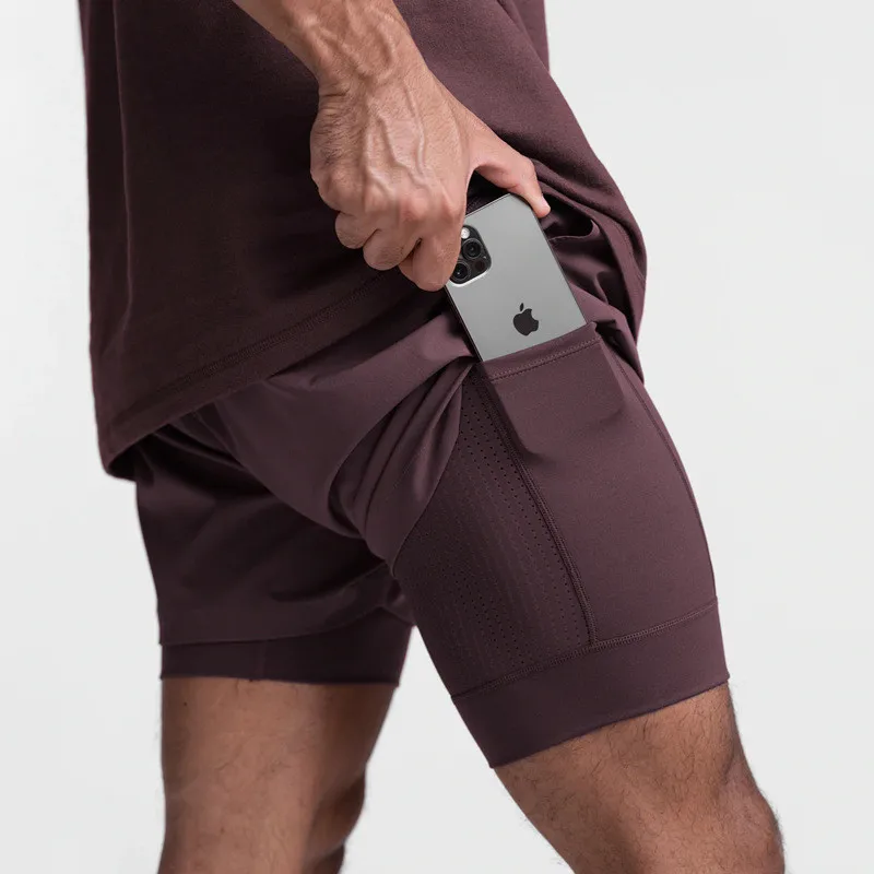 Running Men's Double Shorts Shorts Layer 1 Bodybuilding Fitness Men's Sports Short Training Jogging In Breathable Short 2
Running Men's Double Shorts Shorts Layer 1 Bodybuilding Fitness Men's Sports Short Training Jogging In Breathable Short 2
