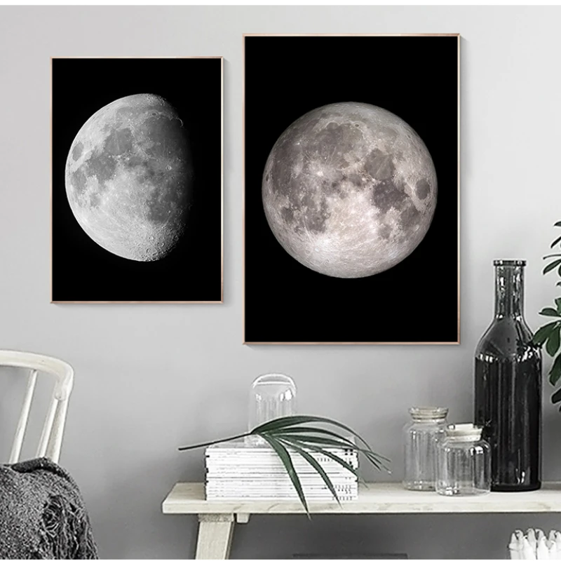 Simple Abstract Moon Poster Printed on Canvas Painting Moon Phase Change Astronomical Satellite Home Decor Bedroom Decor Cuadros
Simple Abstract Moon Poster Printed on Canvas Painting Moon Phase Change Astronomical Satellite Home Decor Bedroom Decor Cuadros