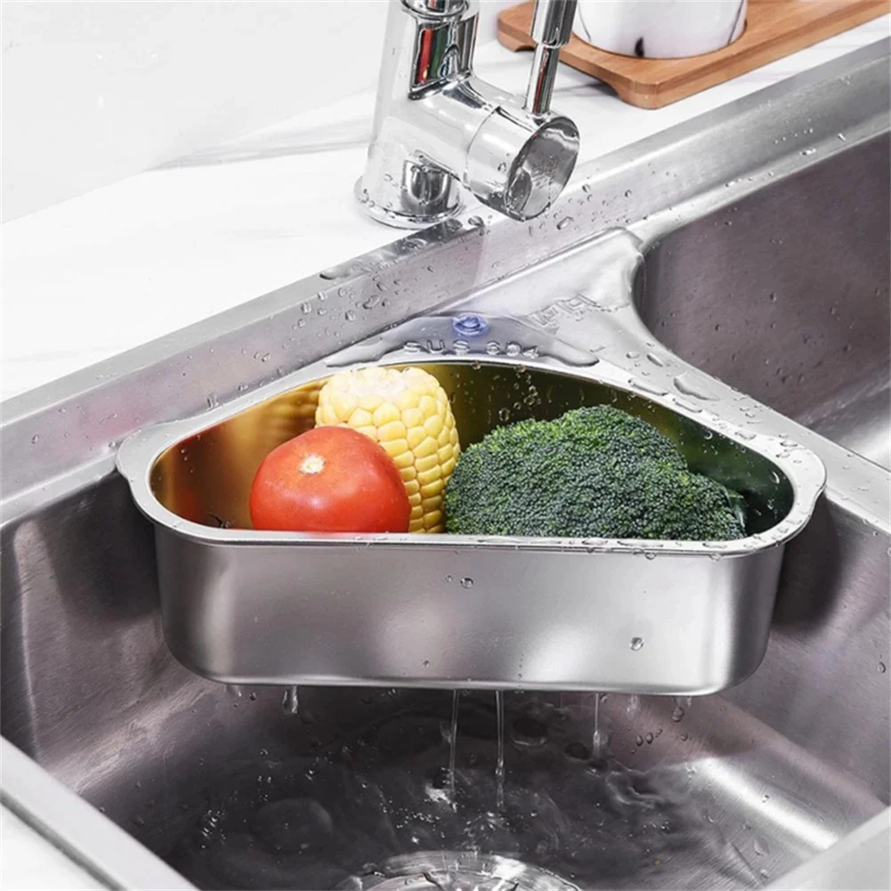 Stainless Steel Triangle Drain Basket Kitchen Sink Drain Basket Fruit Vegetable Rice Food Residue Filter Rack Shelf For Kitchen
Stainless Steel Triangle Drain Basket Kitchen Sink Drain Basket Fruit Vegetable Rice Food Residue Filter Rack Shelf For Kitchen