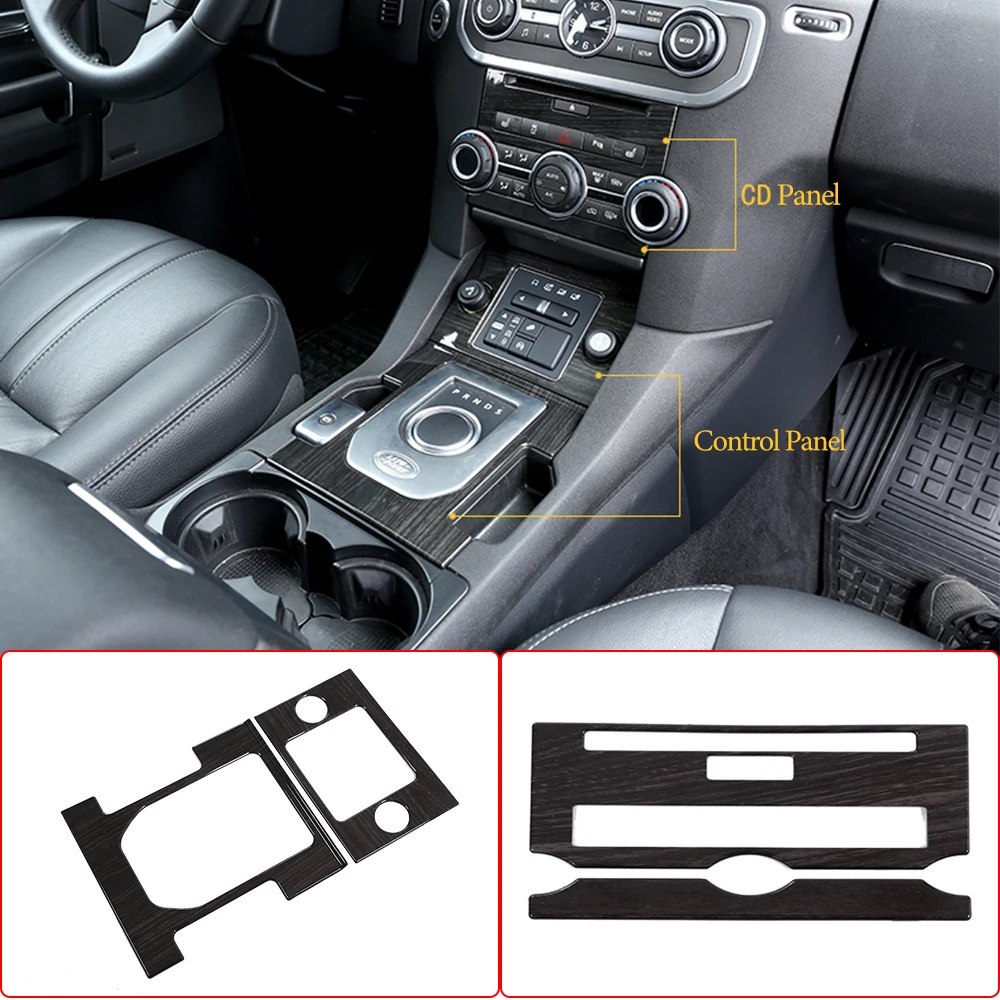 

3 цвета для Land Rover Discovery 4 LR4 2010-2016 Стайлинг автомобиля центральная консоль коробка переключения передач Обложка отделка, аксессуары для интерьера