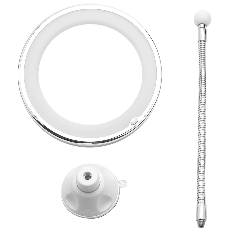 Круглое светодиодное макияжное зеркало с 10-кратным увеличением и углом поворота 360 градусов
Круглое светодиодное макияжное зеркало с 10-кратным увеличением и углом поворота 360 градусов